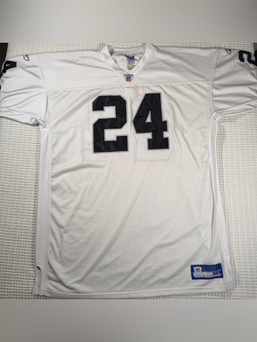 Reebok NFL Raiders Charles Woodson #24 Jersey White Mens Size 54
